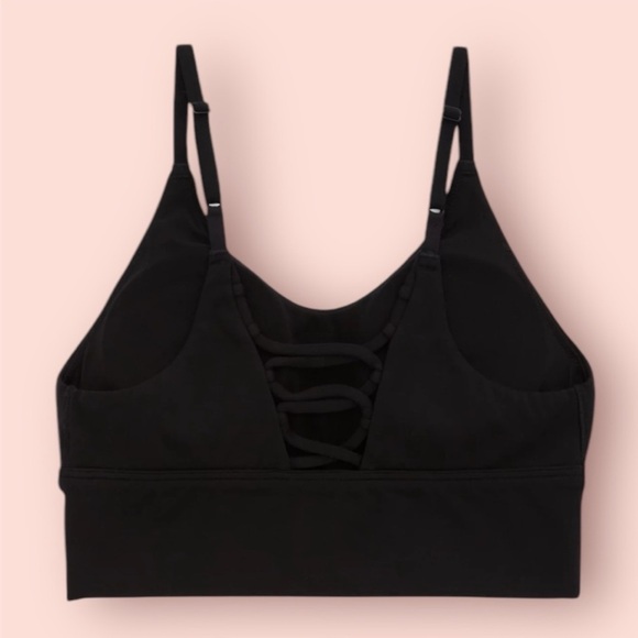 OFFLINE by Aerie True Black Real Me Lace Up Back Sports Bra - Picture 4 of 9